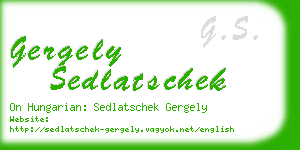 gergely sedlatschek business card